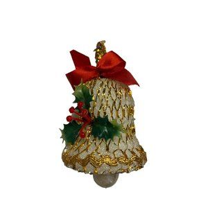 Vintage MCM bell Christmas ornament handmade Styrofoam